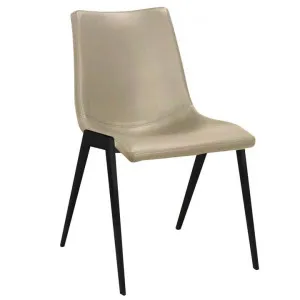 Nash Faux Leather Dining Chair, Taupe / Black by Ingram Designer, a Dining Chairs for sale on Style Sourcebook