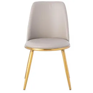 Cheviot Faux Leather Dining Chair, Grey / Gold by St. Martin, a Dining Chairs for sale on Style Sourcebook