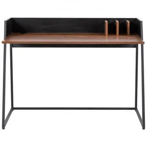 Iselin Modern Home Office Desk, 120cm, Black / Walnut by Dodicci, a Desks for sale on Style Sourcebook