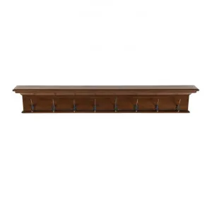 Halifax Mahogany Timber Coat Rack, 130cm, Honey Brown by Novasolo, a Wall Shelves & Hooks for sale on Style Sourcebook