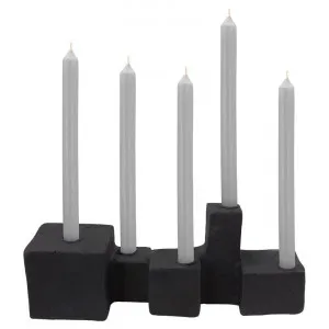 VTWonen Ecomix Recycled Paper Abstract Block Candle Holder, Black by vtwonen, a Candle Holders for sale on Style Sourcebook