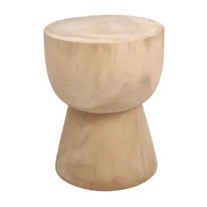 Bartosz Commercial Grade Suar Wood Drum Stool / Side Table by Superb Lifestyles, a Bar Stools for sale on Style Sourcebook