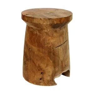 Tropica Woody Commercial Grade Teak Timber Mushroom Stool, Natural by Superb Lifestyles, a Bar Stools for sale on Style Sourcebook