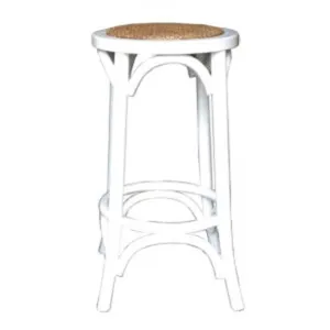 Boen Elm Timber Round Counter Stool, White by Montego, a Bar Stools for sale on Style Sourcebook
