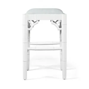 Wichita Mahogany Timber Backless Counter Stool, White by Ambience Interiors, a Bar Stools for sale on Style Sourcebook
