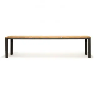 Martel Teak & Metal Outdoor Extension Dining Table, 210-310cm, Natural / Black by Ambience Interiors, a Tables for sale on Style Sourcebook