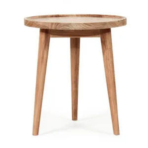 Burleigh Teak Timber Indoor / Outdoor Round Side Table, 45cm by Ambience Interiors, a Tables for sale on Style Sourcebook
