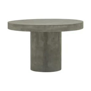 Flinders Round Dining Table 120cm in Concrete Grey by OzDesignFurniture, a Dining Tables for sale on Style Sourcebook