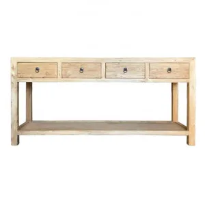 Hongwu Reclaimed Elm Timber Oriental Hall Table, 174cm by Montego, a Console Table for sale on Style Sourcebook