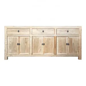 Hongwu Reclaimed Elm Timber 6 Door 3 Drawer Oriental Sideboard, 200cm by Montego, a Sideboards, Buffets & Trolleys for sale on Style Sourcebook