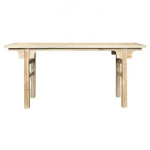 Wanli Reclaimed Elm Timber Oriental Hall Table, 180cm by Montego, a Console Table for sale on Style Sourcebook