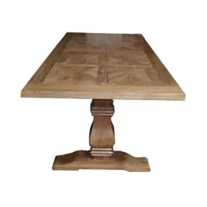 Fauchey Elm Timber Pedestal Dining Table, 200cm, Natural by Montego, a Dining Tables for sale on Style Sourcebook