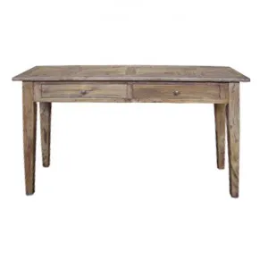 Auberge Parquetry Reclaimed Elm Timber Hall Table, 140cm by Montego, a Console Table for sale on Style Sourcebook