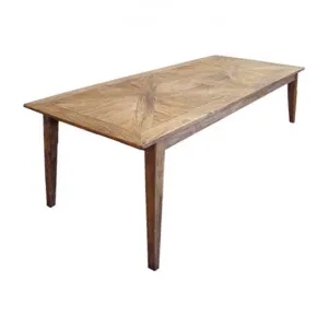 Auberge Parquetry Reclaimed Elm Timber Dining Table, 270cm by Montego, a Dining Tables for sale on Style Sourcebook