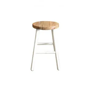Lavialle Oak Timber Counter Stool, Natural / White by Montego, a Bar Stools for sale on Style Sourcebook