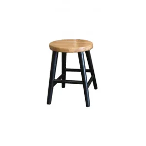 Lavialle Oak Timber Table Stool, Natural / Black by Montego, a Bar Stools for sale on Style Sourcebook