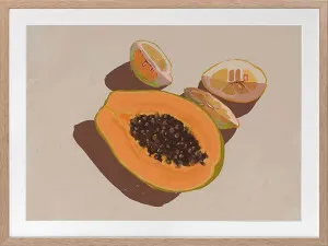 Oh my Papaya! Framed Art Print by Urban Road, a Prints for sale on Style Sourcebook