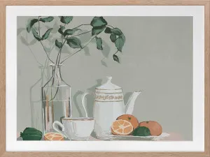 Mint, Lime & Oranges Framed Art Print by Urban Road, a Prints for sale on Style Sourcebook