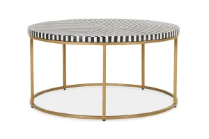Niko Classic Coffee Table, Black Bone Inlay, by Lounge Lovers by Lounge Lovers, a Coffee Table for sale on Style Sourcebook
