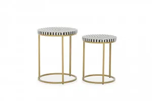 Niko Classic Side Table, Bone Inlay, by Lounge Lovers by Lounge Lovers, a Side Table for sale on Style Sourcebook