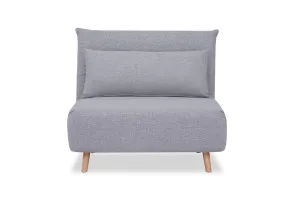 Bishop Modern Armchair Sofa Bed, Light Grey Fabric, by Lounge Lovers by Lounge Lovers, a Sofa Beds for sale on Style Sourcebook