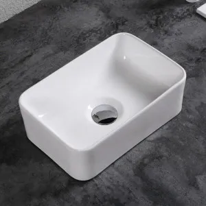 Essence Garda Rectangle Above Counter Basin - Gloss White by Cob & Pen, a Basins for sale on Style Sourcebook