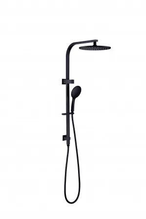 Nero Bianca Flat Rail Round 250mm Combination Shower - Matte Black / NR250805cMB **OVERSTOCK** by NERO, a Shower Screens & Enclosures for sale on Style Sourcebook