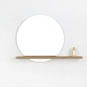 Rising Moon Mirror & Oak Shelf by Cob & Pen, a Mirrors for sale on Style Sourcebook