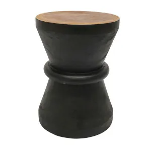 Dante Decorative Stool in Black/Natural by OzDesignFurniture, a Stools for sale on Style Sourcebook