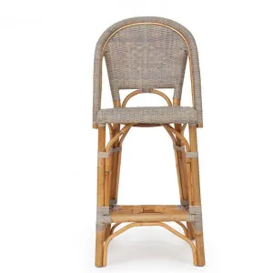 Capel Rattan Bistro Counter Stool, Washed Grey by Ambience Interiors, a Bar Stools for sale on Style Sourcebook