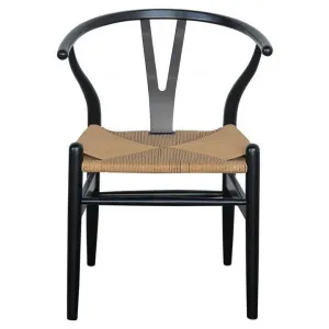 Hanx Replica Hans Wegner Wishbone Chair, Black / Tan by Ambience Interiors, a Dining Chairs for sale on Style Sourcebook