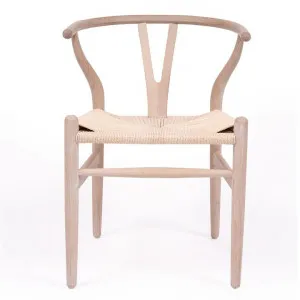 Hanx Replica Hans Wegner Wishbone Chair, White Wash / Latte by Ambience Interiors, a Dining Chairs for sale on Style Sourcebook
