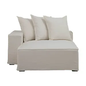 Loft Sofa Chaise LHF in Faye White by OzDesignFurniture, a Sofas for sale on Style Sourcebook