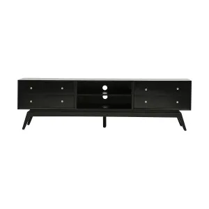 Sari Entertainment Unit 223cm in Black by OzDesignFurniture, a Entertainment Units & TV Stands for sale on Style Sourcebook
