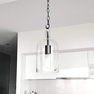 Kendal Glass Pendant Light - Black by Ivory & Deene, a Pendant Lighting for sale on Style Sourcebook
