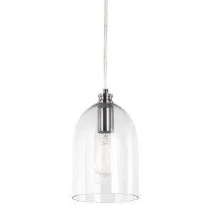 WIllow Dome Glass Pendant Light - Chrome by Ivory & Deene, a Pendant Lighting for sale on Style Sourcebook