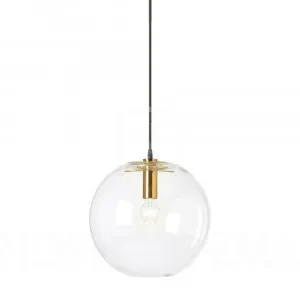 Ariana Glass Pendant Light - Gold by Ivory & Deene, a Pendant Lighting for sale on Style Sourcebook