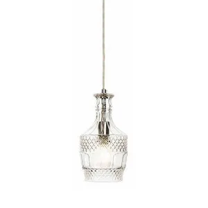 Wine Decanter Glass Pendant Light - Brandy by Ivory & Deene, a Pendant Lighting for sale on Style Sourcebook