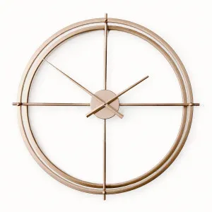 Large Metal Wall Clock - Lincoln Gold by Ivory & Deene, a Living for sale on Style Sourcebook