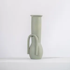 Ceramic Vase - Poppy - Sage Grey by Ivory & Deene, a Decor for sale on Style Sourcebook
