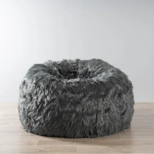 Lush Fur Bean Bag - Charcoal by Ivory & Deene, a Bean Bags for sale on Style Sourcebook