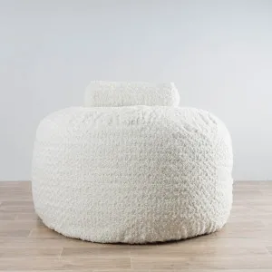 Grand Bean Bag - White - Sensory Foam Filling Included by Ivory & Deene, a Bean Bags for sale on Style Sourcebook