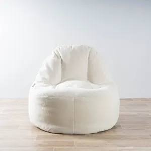 Plush Fur Lounger Bean Bag Chair - Cream by Ivory & Deene, a Bean Bags for sale on Style Sourcebook