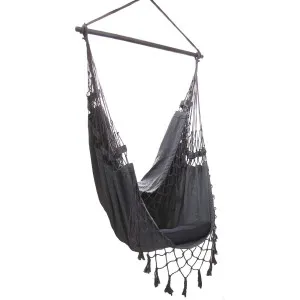 Hammock Hanging Chair - Charcoal - Aruba by Ivory & Deene, a Hammocks for sale on Style Sourcebook