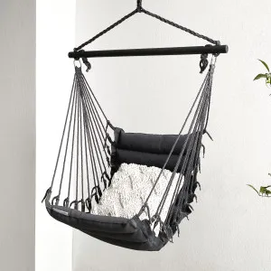 Padded Hanging Hammock Chair - Charcoal by Ivory & Deene, a Hammocks for sale on Style Sourcebook