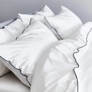 Plaza Collection White Quilt Cover Set - Black Piping by Ivory & Deene, a Living for sale on Style Sourcebook