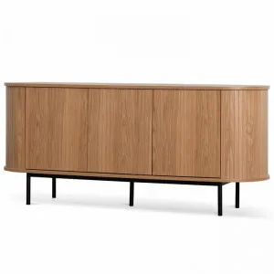 Gerald 1.7m Oak Sideboard - Natural with Black Metal Legs by Interior Secrets - AfterPay Available by Interior Secrets, a Sideboards, Buffets & Trolleys for sale on Style Sourcebook