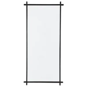 Oliverio Metal Frame Floor Mirror, 200cm, Black by Cozy Lighting & Living, a Mirrors for sale on Style Sourcebook