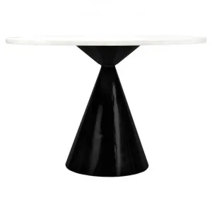 Luxford Marble Topped Iron Round Dining Table, 112cm, Black by Casa Sano, a Dining Tables for sale on Style Sourcebook