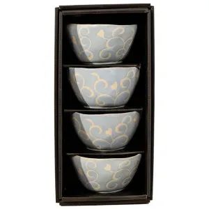 Ginkado 4 Piece Ceramic Oriental Bowl Set by Casa Uno, a Bowls for sale on Style Sourcebook